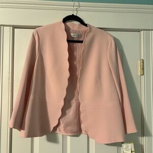 Kasper Pink Scalloped Blazer